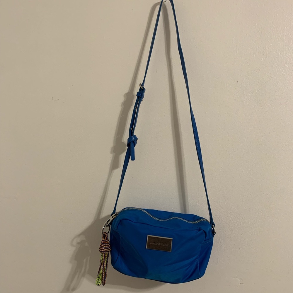 Bimba y Lola nylon crossbody purse with leather strap